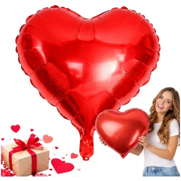 Liels sarkanās sirds folijas balons Valentīndienai