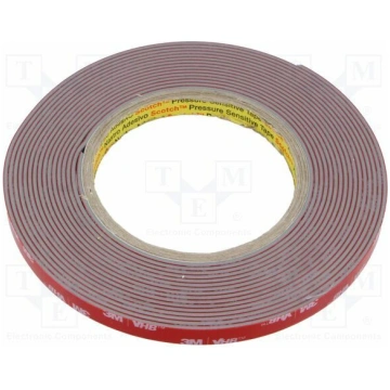Tape: fixing; W: 9mm; L: 5.5m; Thk: 1.6mm; double-