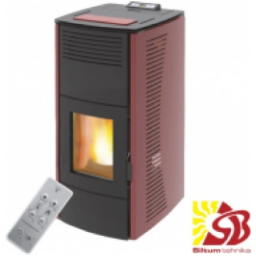 CENTROMETAL granulu kamīns ZV16 C sarkans ar centr