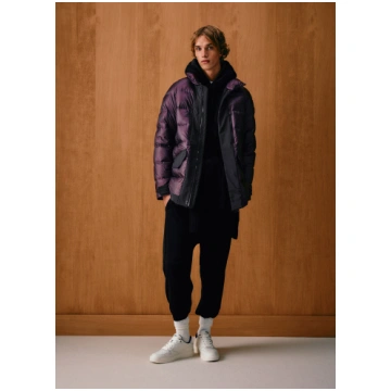 Down jacket with technical fabric details COLMAR