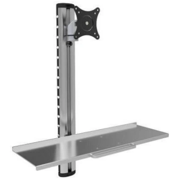 Techly Desk lamp with keyboard tray, 15-27", silve