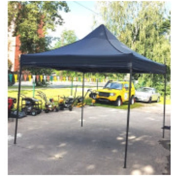 Telts, nojume ātri saliekama 3x3 m, melna krāsa, 1