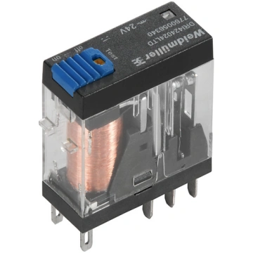 Weidmuller pārslēdzējrelejs 12VDC 5A 2CO LED TEST 