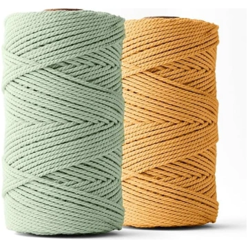 LEDENT makramē dzija (3 mm, 2 x 120 m, 2 krāsu kom