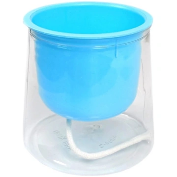 SIMPLE Self-Watering Flower Pot 8cm - Blue Plastic