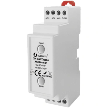Gledopto Pro AC Dimmer, saderīgs ar DIN sliedi, ar