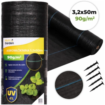 Multigarden melns agroplēves segums pret nezālēm, 