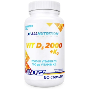 Allnutrition D3 vitamīns 2000 + K2 - 60 kapsulas