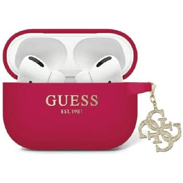 Dėklas Guess Liquid Silicone Glitter Triangle Char