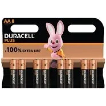 Alkalīnās AA baterijas Duracell Plus MN1500 LR6, k