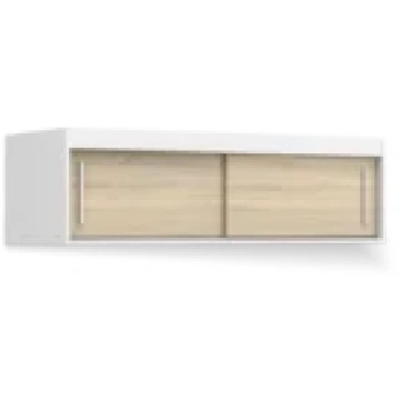 Skapja virsbūve Vista bīdāma 150 cm - Balts, Sonom
