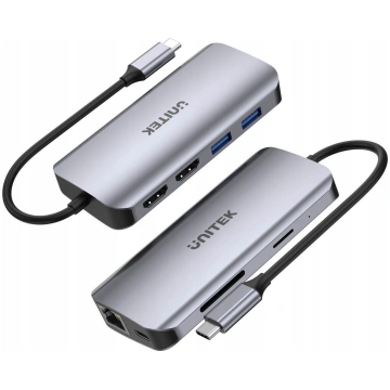 UNITEK ACTIVE HUB USB-C 2X HDMI 4K RJ45 PD 100W ( 