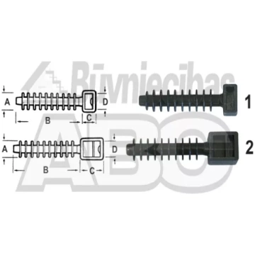 Dībeļi ELEMATIC savilces stipr D-10mm melns