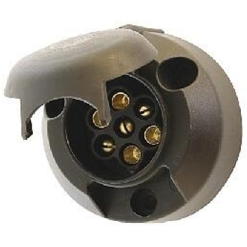 Piekabes plastmasas kontaktligzda 7poli 12V (15111