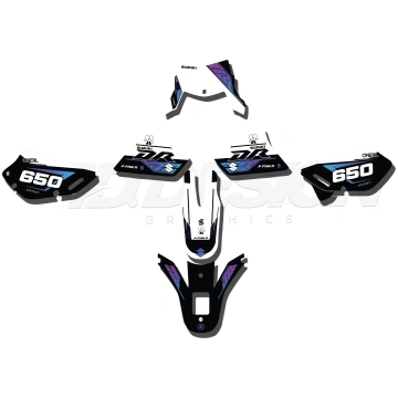 SUZUKI DR 650 PFKNBLUE GRAPHICS KIT 4DDesign