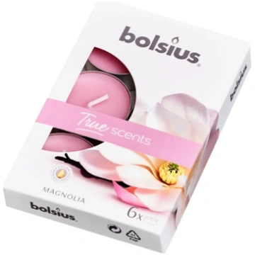 Svece, aromātiskā/tējas sveces Bolsius, 4 h, 6 gab