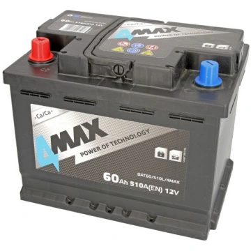 Akumulators 4MAX BAT60/510L/4MAX 12V 60Ah 510A (24