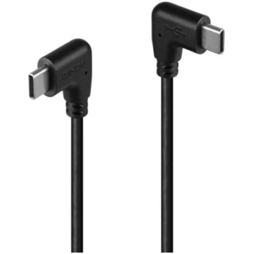 Lindy 1m USB 2.0 Type C Cable, 2 x 90° Right Angle