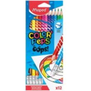 MAPED Maped Kredki Colorpeps Oops trójkątne z gumk