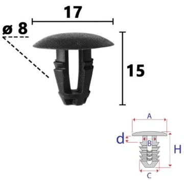 Tapsējuma podziņa ROM C10149 ROMIX