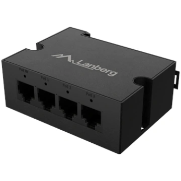 LANBERG | PoE Extender Switch 1xIn 3xOut Fast Ethe