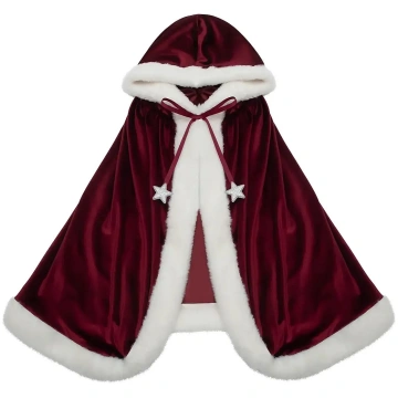 Mimi & Lula - Cape - Red Mrs Claus - izmērs ONE SI