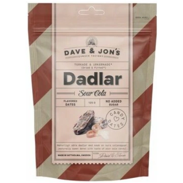Dateles ar garšu Sour Cola 125g, Dave and Jon&apos