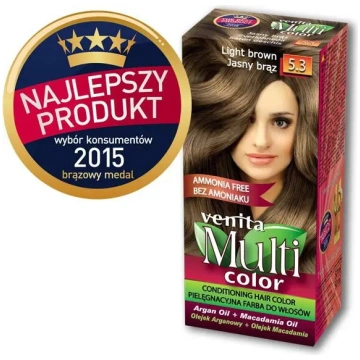 Matu krāsa Venita Multi Color 5.3 gaiši brūna bez 