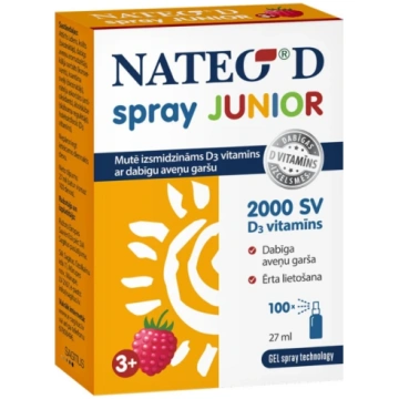 Nateo® D spray JUNIOR D3 vitamīns, 27 ml