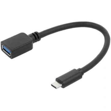 Cable; USB 3.0; USB A socket,USB C plug; nickel pl