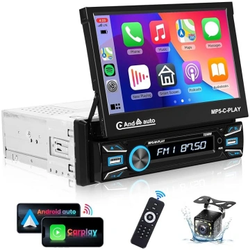 1 DIN auto radio ar bezvadu Carplay Android Car, 7