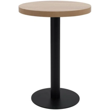 vidaXL bistro galds, gaiši brūns, 60 cm, MDF