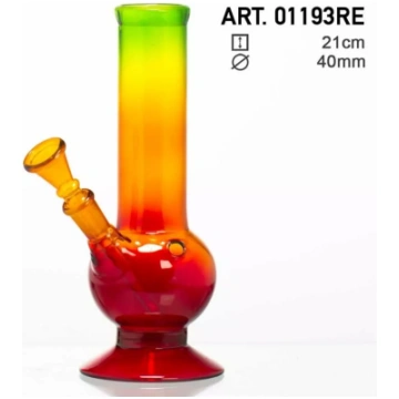 Stikla Bong "Rasta" 21 cm - Ūdenspīpes - Vīraki - 
