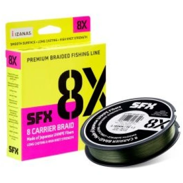 SUFIX pītā aukla SFX 8X Braid Low Vis Green 275m 0