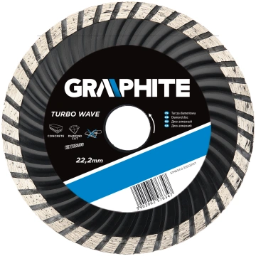 Graphite Tarcza diamentowa 115x22 2 mm turbo wave 