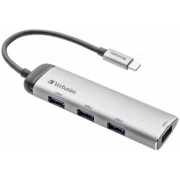 VERBATIM USB dokstacija HUB 4-PORT USB-C Multiport