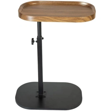 C-Shaped Side Table for Couch Sofa Armrest Tray Ta