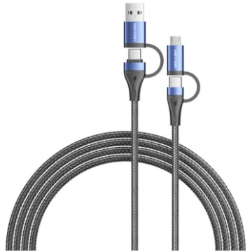 Vention CTLLH Cable 4in1 USB 2.0 2m Black