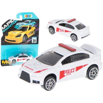 Auto metālisks Policija balts 7cm (5586_6)