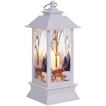 Ziemassvētku lukturis - laterna LED balta (P26753)
