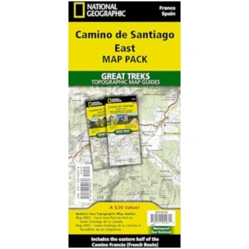 Camino de Santiago East Map Map Pack Bundle Booksh