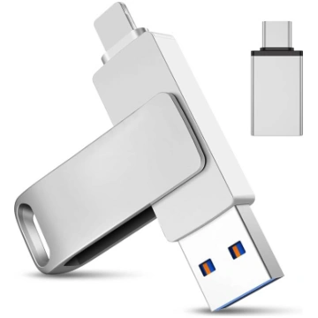 USB zibatmiņas karte 256 GB iPhone, 3-in-1 atmiņas