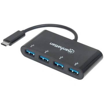 Manhattan USB 3.1 Gen1 Type-C Hub with 4 USB A-Por