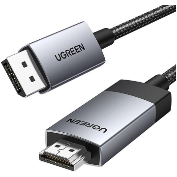 Kabelis Ugreen Displayport - Hdmi 3m Pelēks (25491