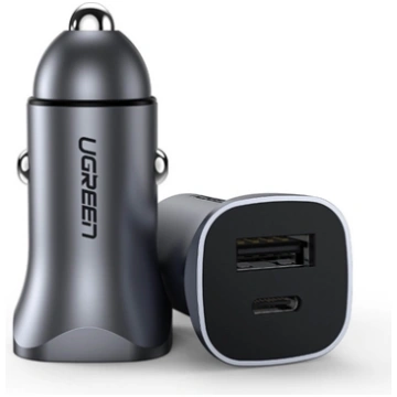 UGREEN CD130 Car Charger USB-A+PD 3.0 USB-C QC3.0