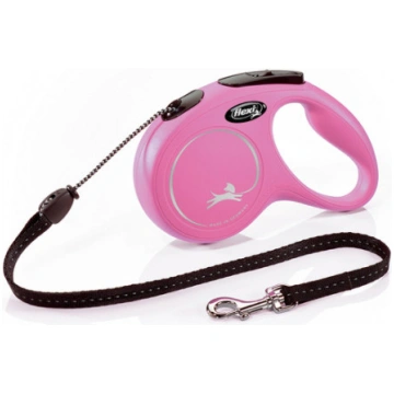 flexi New Classic M 8m pink (trose) - pavada suņie