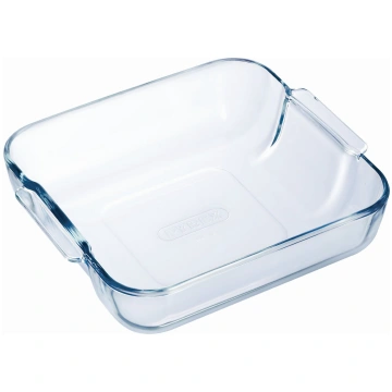 Stikla trauks Pyrex Cook & Enyoy, caurspīdīga krās