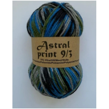 Astral Print 9/3 /Midara/ zeķu dzija 100g 300m #65