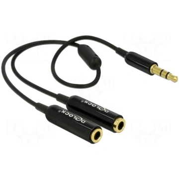 Cable | Jack 3.5mm 3pin socket x2,Jack 3.5mm 3pin 