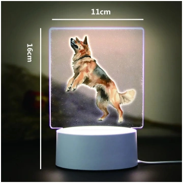 German shepherd dog Night Light Night Light 3D Ill